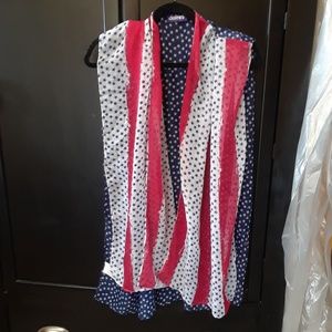Scarf Vest Wrap American Flag Light Weight